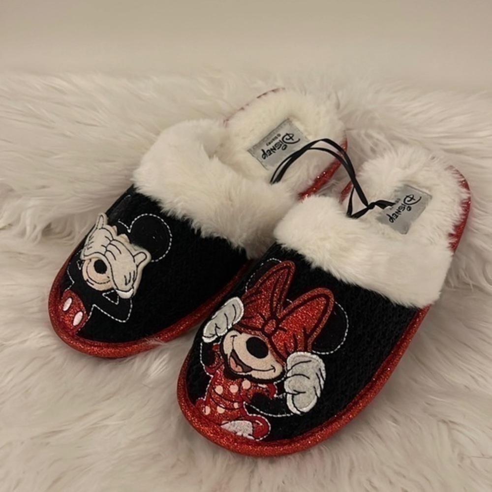 Mickey and Minnie Mouse House Slippers Shoes
